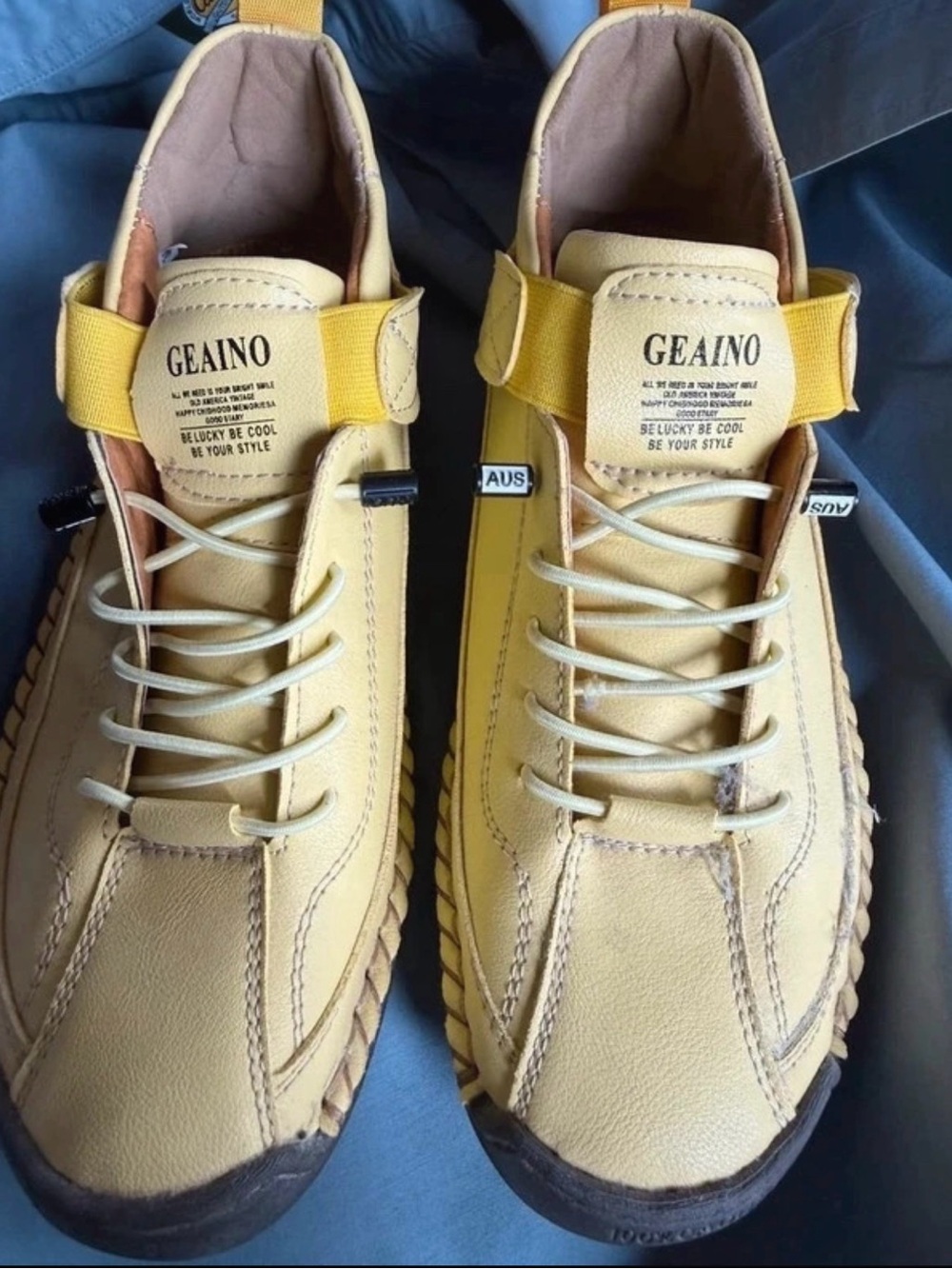 Women's Yellow Lace-Up Casual Sneakers, size 8.5 (fit like an 8)